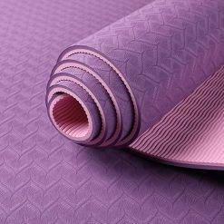 Tapis de Fitness Bi-color Anti-Dérapant Accessoires de Fitness