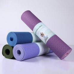 Tapis de Fitness Bi-color Anti-Dérapant Accessoires de Fitness 