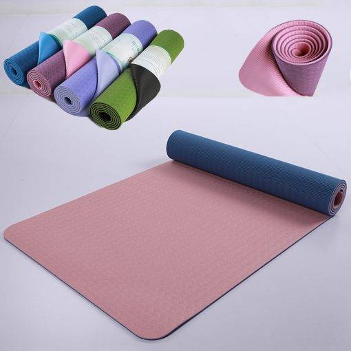 Tapis de Fitness Bi-color Anti-Dérapant Accessoires de Fitness